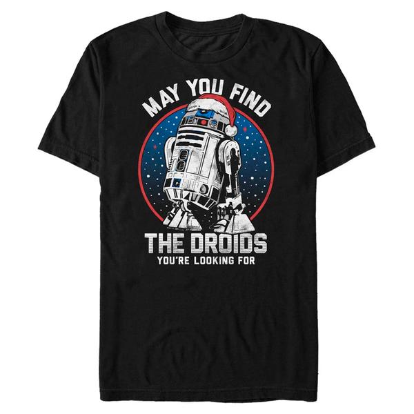 Star Wars - R2-D2 Droid Wishes - Christmas - Homme T-shirt - Noir - Devant
