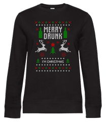 Merry Drunk I Am  Christmas · Sweat-shirt standard pour femme