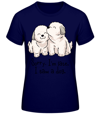 Sorry Im Late - Camiseta básica de mujer - Marino - delante