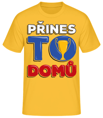 Fußball Tschechien - Männer Basic T-Shirt - Goldgelb - Vorne