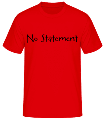 No Statement - Men's Basic T-Shirt - Red - Front