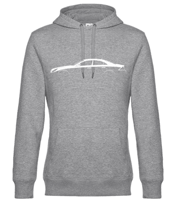 'Mercedes CLS C219' Silhouette - Unisex premium mikina s kapucí - Melírově šedá - Napřed