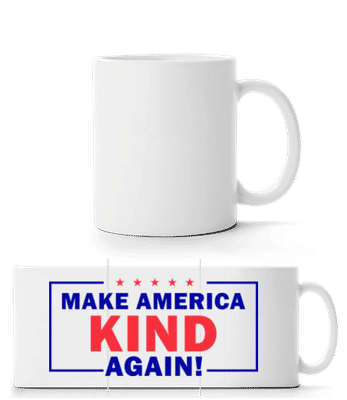 Make America Kind Again - Panoráma hrnček - Biela - Predné