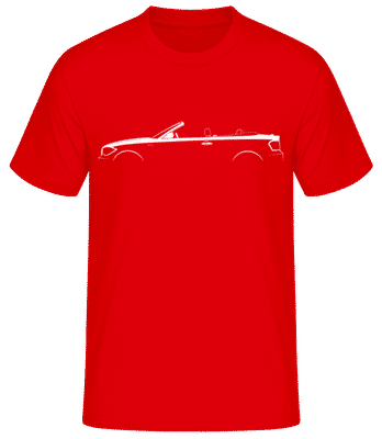 'BMW 1 Series Cabrio (E88)' Silhouette - T-shirt standard Homme - Rouge - Devant
