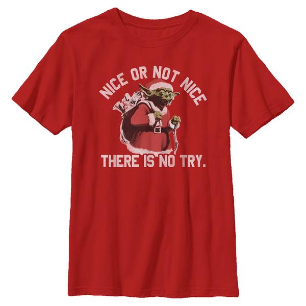 Aperçu: Star Wars - Yoda Not - Christmas - Enfant T-shirt - Rouge - Devant