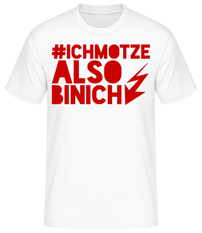 Vorschau: Also Bin Ich - Männer Basic T-Shirt - Weiß - Vorne