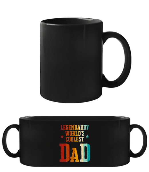 Vorschau: Worlds Coolest Dad - Schwarze Tasse - Schwarz - Vorne