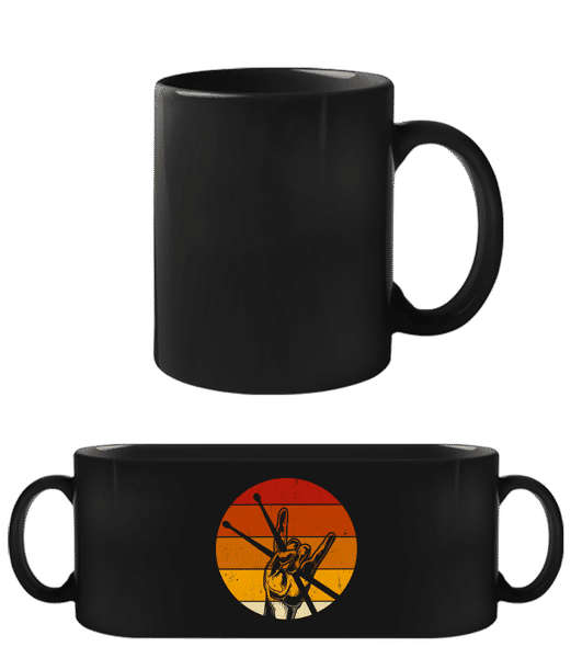 Aperçu: Batteur Rétro - Tasse Noire - Noir - Devant