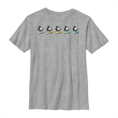 Disney Classics - Mickey Mouse - Mickey Neon Pants s - Kids T-Shirt - Heather grey - Front