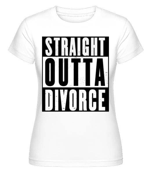 Aperçu: Straight Outta Divorce -  T-shirt Shirtinator femme - Blanc - Devant