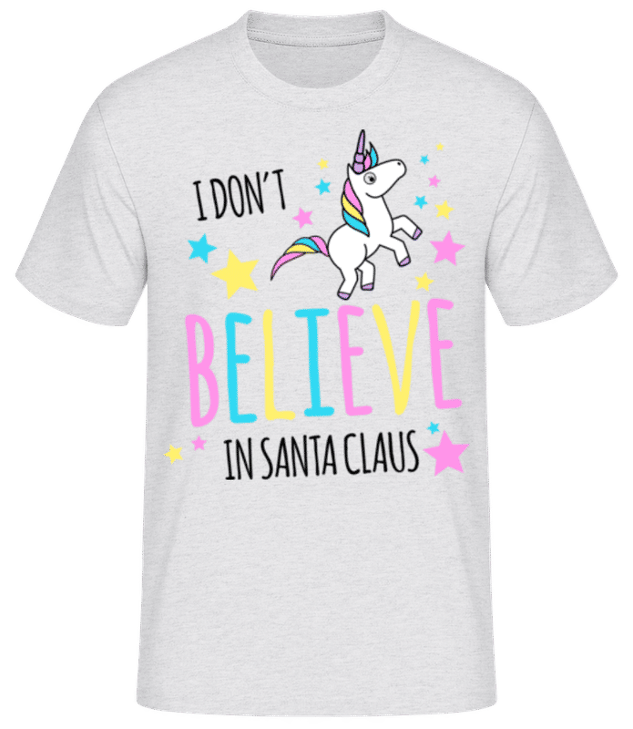 Aperçu: I Don't Believe In Santa Claus - T-shirt standard Homme - Gris chiné - Devant