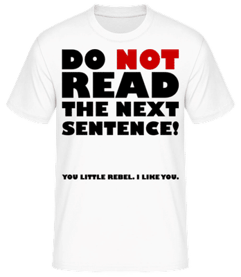 You Little Rebel - I Like You - T-shirt standard Homme - Blanc - Devant