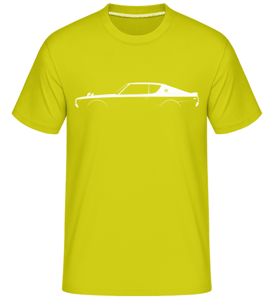 Preview: 'Nissan Sky. 2000GT-R C110' Silhouette - Shirtinator Men's T-Shirt - Lime - Front