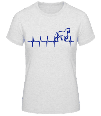 Heartbeat Horse Blue - Women's Basic T-Shirt - Heather grey - Front