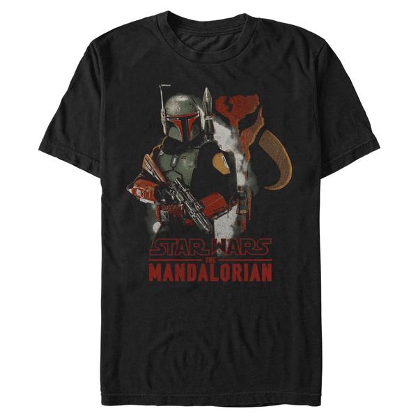 Preview: Star Wars - The Mandalorian - Boba Fett - Father's Day - Men's T-Shirt - Black - Front