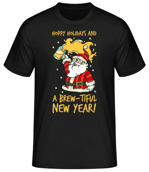 Aperçu: Hoppy Holidays - T-shirt standard Homme - Noir - Devant