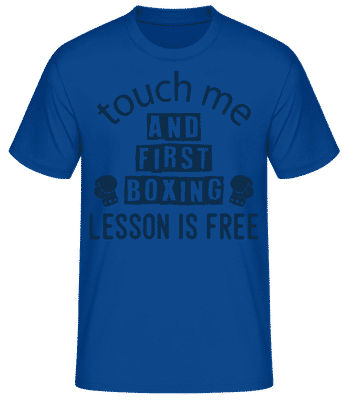 Free Boxing Lessons - Men's Basic T-Shirt - Royal blue - Front