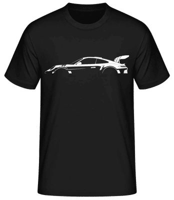 'Porsche 911 GT3 RS (992)' Silhouette - Men's Basic T-Shirt - Black - Front
