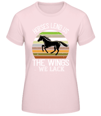 Horses Lend Us The Wings We Lack - T-shirt standard Femme - Rose - Devant