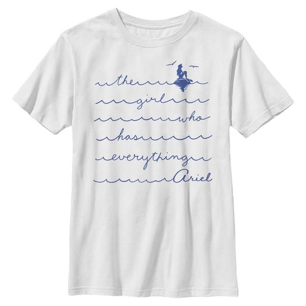 Aperçu: Disney - Ariel La Petite Sirène - Malá mořská víla Airle - Enfant T-shirt - Blanc - Devant