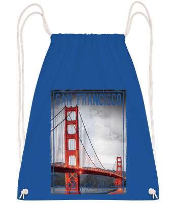 San Francisco Golden City - Drawstring Backpack - Royal blue - Vorn