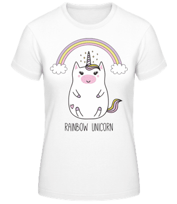Rainbow Unicorn - Frauen Basic T-Shirt - Weiß - Vorne