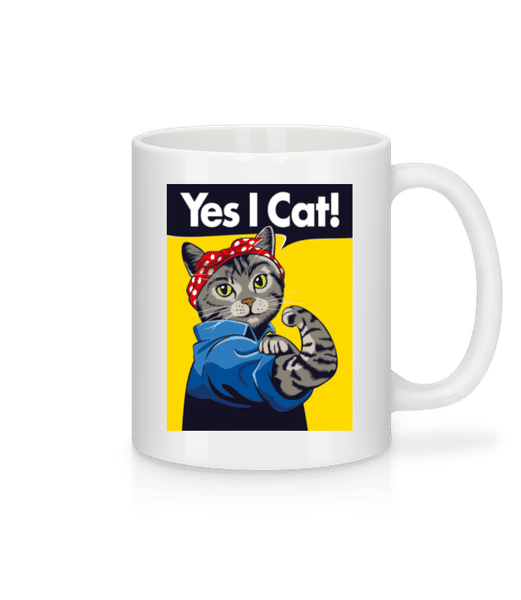 Aperçu: Yes I Cat - Mug en céramique blanc - Blanc - Devant