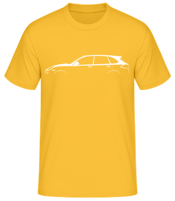 'Porsche Cayenne 958' Silhouette - Men's Basic T-Shirt - Golden yellow - Front