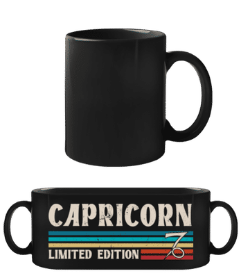 Sternzeichen Capricorn Limited - Schwarze Tasse - Schwarz - Vorne