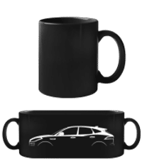 'Jaguar E-Pace' Silhouette - Schwarze Tasse - Schwarz - Vorne