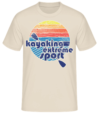 Kayaking Logo - Men's B&C T-Shirt - Cream - Front