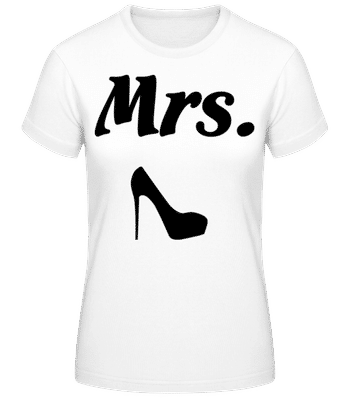 Mrs. Wedding - Frauen Basic T-Shirt - Weiß - Vorne