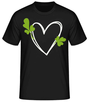 St Patrick's Day heart - Men's Basic T-Shirt - Black - Front