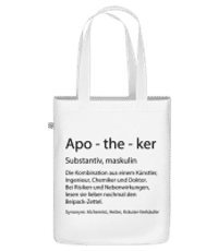 Apotheker Quatsch Duden - Bio Tasche - Weiß - Vorne