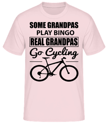 Real Granpas Go Cycling - Men's Basic T-Shirt - Pink - Front