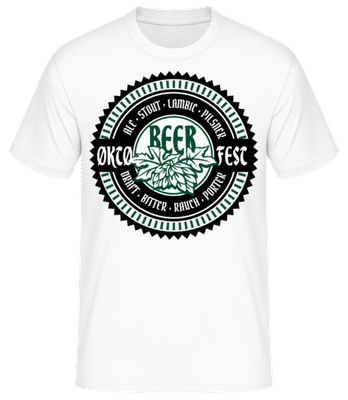 Oktoberfest Beer - Männer Basic T-Shirt - Weiß - Vorne