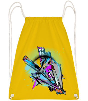 Geometrie Graffiti - Turnbeutel - Gelb - Vorn