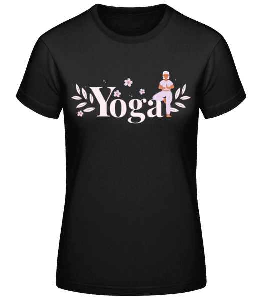 Vorschau: Yoga - Frauen Basic T-Shirt - Schwarz - Vorne
