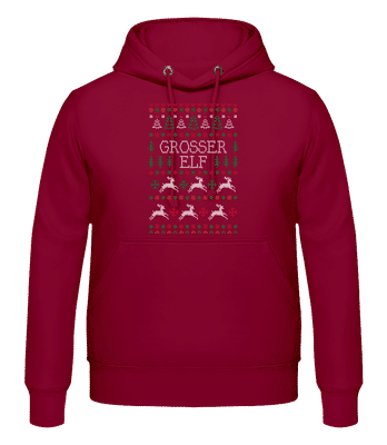 Grosser Elf - Männer Hoodie - Bordeaux - Vorne