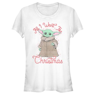 Star Wars - Mandalorian - The Child Christmas Child - Vánoce - Dámské Tričko - Bílá - Napřed