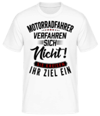 Motorradfahrer Verfahren Sich Nicht - Männer Basic T-Shirt - Weiß - Vorne