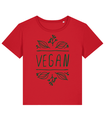 Signe Végétalien - T-shirt bio Femme Stanley Stella 2.0 - Rouge - Devant