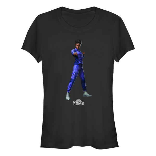 Vorschau: Marvel - Black Panther Wakanda Forever - Shuri Blank - Frauen T-Shirt - Schwarz - Vorne