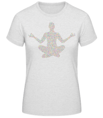 Geometrisch Yoga - Frauen Basic T-Shirt - Grau meliert - Vorne