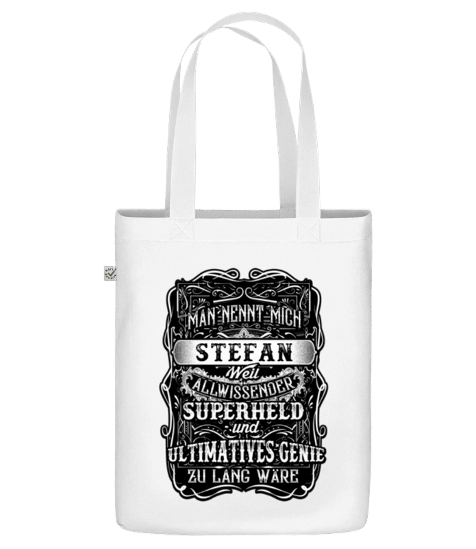 Vorschau: Man Nennt Mich Stefan - Bio Tasche - Weiß - Vorne