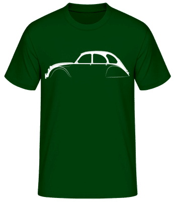 'Citroen 2CV' Silhouette - Pánske basic tričko - Bottle green - Predné