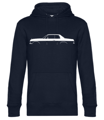 'Mercedes-Benz 280 C (W114)' Silhouette - Pánská standardní mikina s kapucí - Namořnická modrá - Napřed