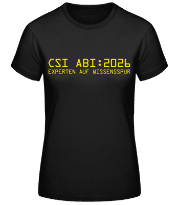 CSI ABI 2025 - Frauen Basic T-Shirt - Schwarz - Vorne