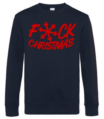 fuck Christmas - Pánska štandardná mikina - Namornícka modrá - Predné