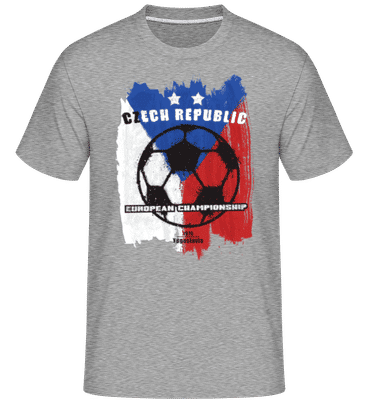 Football Tchéquie -  T-Shirt Shirtinator homme - Gris chiné - Devant